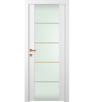 Palladio 202 4H Gold Strips Vetro Bianco Noble Hinged doors