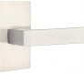 Emtek breslin door lever with modern rectangular rosette dummy satin nickel (us15) 5052