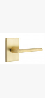 EMTEK HELIOS LEVER WITH MODERN RECTANGULAR ROSETTE PRIVACY RH SATIN BRASS (US4) 5212