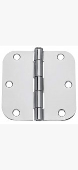 3 1/2" X 3 1/2" RESIDENTIAL DUTY HINGE WITH 5/8" RADIUS CORNERS 91033 US26 (POLISHED CHROME)