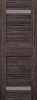 DOOR SLAB IMMA VETRO GRAY OAK 18" X 92 1/2" X 1 9/16" FROSTED GLASS