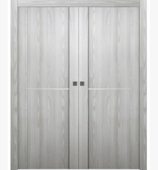 Avon 01 1H Ribeira Ash Double pocket doors