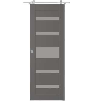 Gina Vetro Gray Matte Barn doors