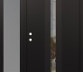 Modern Steel Front Door DIAMOND A2 48" X 80" BLACK/BLACK CLEAR GLASS PANEL BLACK RHI WITH SIDELITE FROSTED GLASS