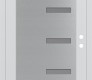 Modern Steel Front Door Diamond C8 36" x 80" white/white frosted Glass Panel stainless steel LHI