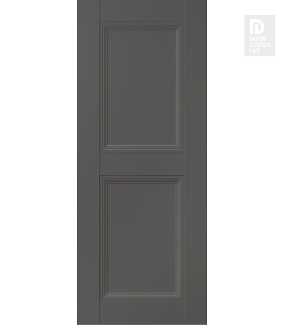 Modern Interior DOOR SLAB OXFORD DUO 07 RN GRAY MATTE 32" X 80" X 1 3/4"