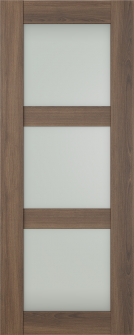 DOOR SLAB AVON 3 LITE VETRO PECAN NUTWOOD 18" X 80" X 1 3/4"