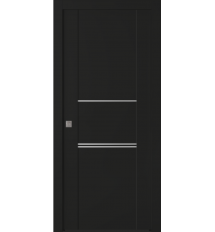 Avon 01 3H Black Matte Pocket doors