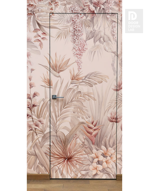Modern Interior RTA DOOR SLAB EXAMPLE FLUSH LVL PRIMED DOOR FOR WALLPAPERING WITH GEOMETRIC WAVES 36" X 108" X 1 3/4"