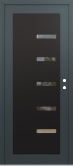 Diamond C8 36" x 80" anthracite/anthracite clear Glass Panel black LHI