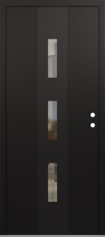 DIAMOND A7 36" X 80" BLACK/BLACK CLEAR GLASS PANEL BLACK LHI