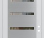 Modern Steel Front Door Diamond C7 36" x 96" white/white clear Glass Panel stainless steel LHI with Transom clear Glass