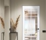 Palladio 10 Lite Clear Vetro Bianco Noble Modern Interior Frameless Door by Belldinni