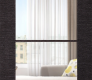 Modern Interior DOOR SLAB AVANTI 4 LITE CLEAR VETRO BLACK APRICOT 18" X 92 1/2" X 1 3/4" TEMPERED CLEAR GLASS