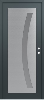 Diamond C4 36" x 80" anthracite/anthracite frosted Glass Panel stainless steel LHI