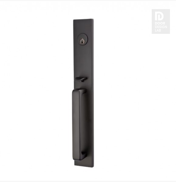 EMTEK LAUSANNE DUMMY 4809 FLAT BLACK US19 for Steel Front Doors
