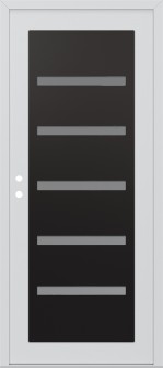 Diamond C7 36" x 80" white/white frosted Glass Panel black RHI