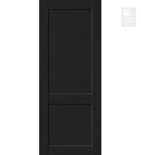 DOOR SLAB SHAKER 2 PANEL BLACK MATTE 32" X 92 1/2" X 1 3/4"