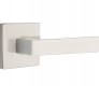 Emtek dumont door lever with square rosette privacy left hand satin nickel (us15) 5210