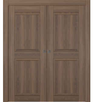 Oxford Duo 07 Rn Pecan Nutwood Double pocket doors