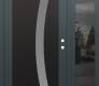 Modern Steel Front Door Diamond C4 50" x 80" anthracite/anthracite frosted Glass Panel black LHI with Sidelite mirrored Glass