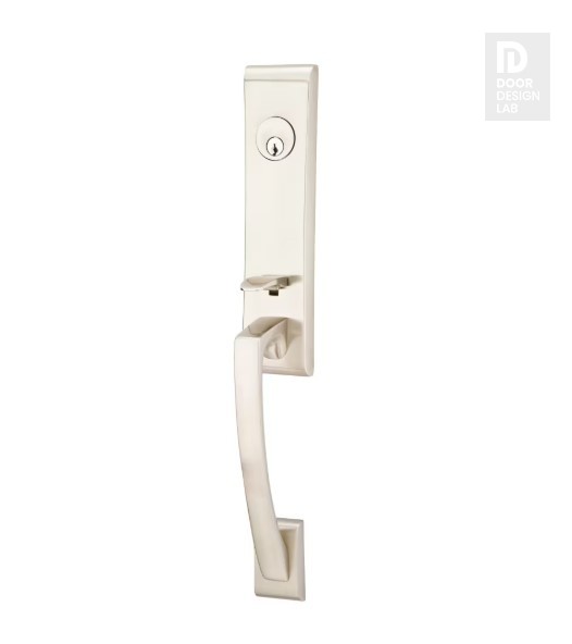 EMTEK APOLLO DOUBLE CYLINDER KEYD 4825 SATIN NICKEL US15 for Steel Front Doors