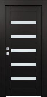 Leora Vetro Black Matte Single Doors