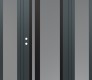 Modern Steel Front Door Diamond C15 60" x 80" anthracite/anthracite frosted Glass Panel black RHI with 2 Sidelites frosted Glass