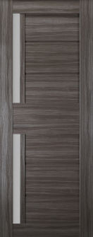 DOOR SLAB ESTA VETRO GRAY OAK 18" X 96" X 1 9/16" FROSTED GLASS