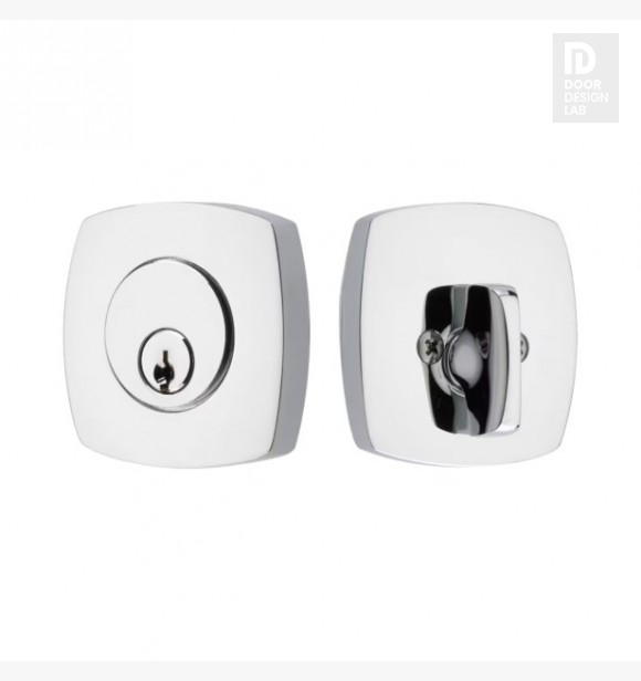 EMTEK URBAN MODERN DEADBOLT SINGLE CYLINDER 8426 POLISHED CHROME US26 for Steel Front Doors
