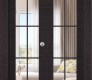 Avanti 10 Lite Clear Vetro Black Apricot Modern Interior Bifold Doors by Belldinni