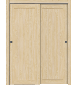 Shaker 1 Panel Loire Ash Bypass doors