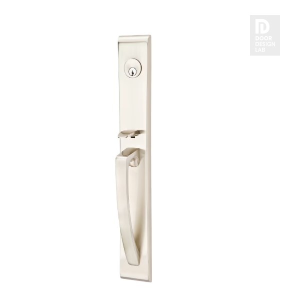 EMTEK ORION DOUBLE CYLINDER KEYD 4826 SATIN NICKEL US15 for Steel Front Doors
