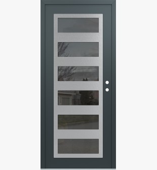 Diamond C9 36" x 80" anthracite/anthracite mirrored Glass Panel stainless steel LHI