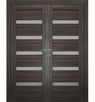 Leora Vetro Gray Oak Double doors