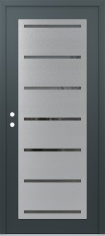 Diamond C11 36" x 80" anthracite/anthracite mirrored Glass Panel stainless steel RHI