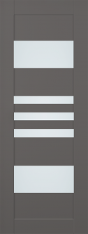 RTA DOOR SLAB LETI VETRO GRAY MATTE 24" X 84" X 1 3/4" FROSTED GLASS