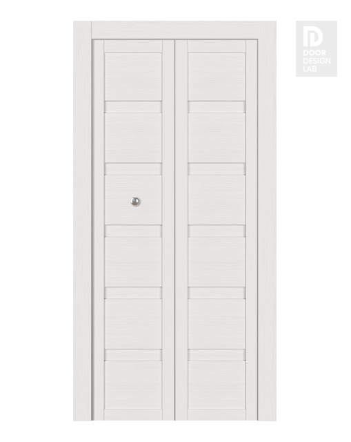 Louver Snow White Bi-folding doors