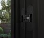DIAMOND A8 68" X 80" BLACK/BLACK MIRRORED GLASS PANEL STAINLESS STEEL LHI WITH 2 SIDELITES MIRRORED GLASS
