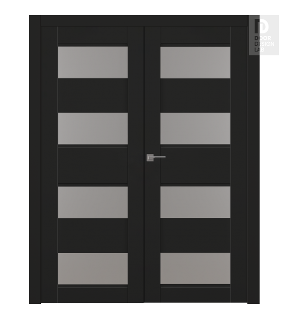 Della Vetro Black Matte Double doors