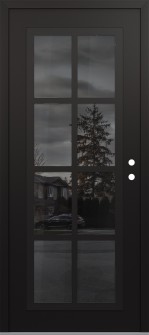 Diamond C16 36" x 80" black/black mirrored Glass Panel black LHI