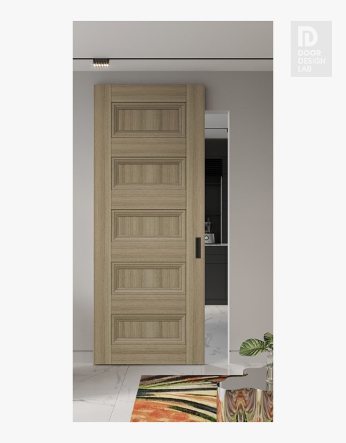 Oxford Duo 07 4R Shambor Modern Interior Hidden Barn Door by Belldinni