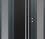 Modern Steel Front Door Diamond C6 64" x 80" anthracite/anthracite frosted Glass Panel black LHI with 2 Sidelites frosted Glass