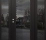 Modern Steel Front Door Diamond C1 68" x 80" black/black mirrored Glass Panel black RHI with 2 Sidelites mirrored Glass