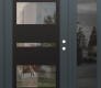 Modern Steel Front Door Diamond C10 52" x 80" anthracite/anthracite clear Glass Panel black LHI with Sidelite mirrored Glass
