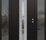 DIAMOND A2 60" X 80" BLACK/BLACK CLEAR GLASS PANEL STAINLESS STEEL RHI WITH 2 SIDELITES MIRRORED GLASS