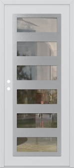 Diamond C9 36" x 80" white/white clear Glass Panel stainless steel RHI