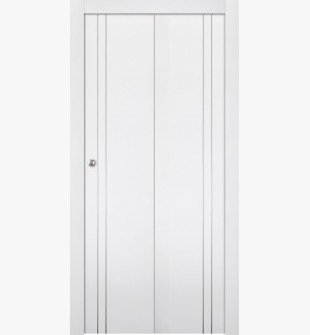 Unica 2V Bianco Noble Bi-folding doors