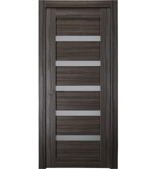 Leora Vetro Gray Oak Pocket doors