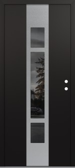 DIAMOND A9 36" X 80" BLACK/BLACK MIRRORED GLASS PANEL STAINLESS STEEL LHI